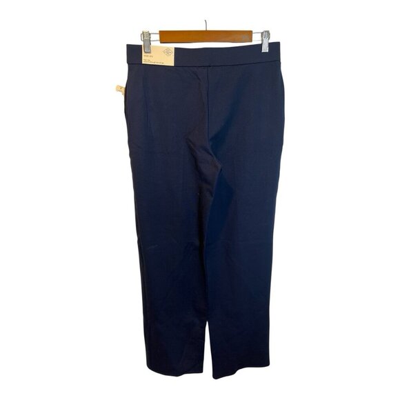 St John’s Bay Wide Leg Comfort Waist Knit Pull On Pants Medium Tall Navy Blue - Picture 3 of 13